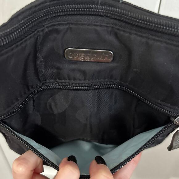 Baggallini Black Camo Nylon Small Crossbody Bag - Picture 6 of 7